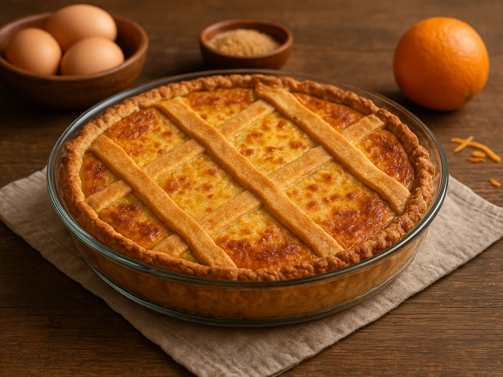 Pastiera Napoletana – neapolitanischer Osterkuchen mit Ricotta und Weizen