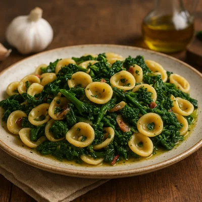 Orecchiette alle cime di rapa (Öhrchennudeln mit Stängelkohl)