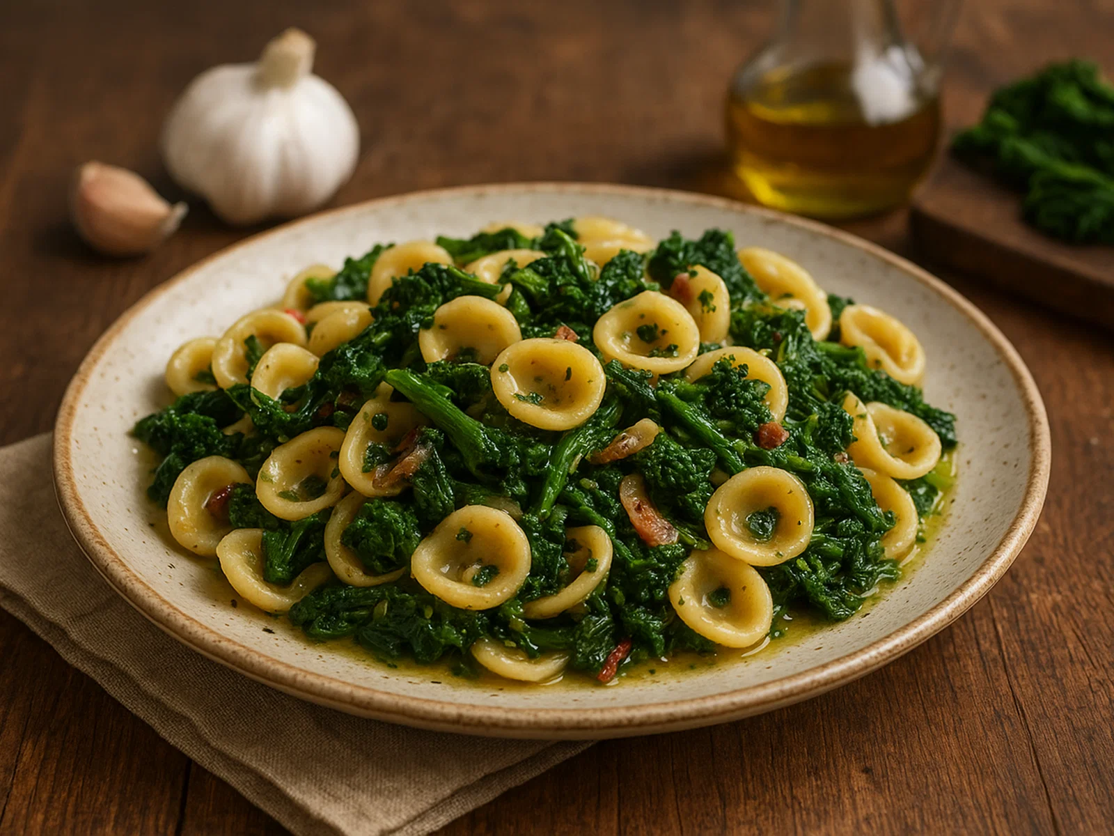 Orecchiette alle cime di rapa (Öhrchennudeln mit Stängelkohl)