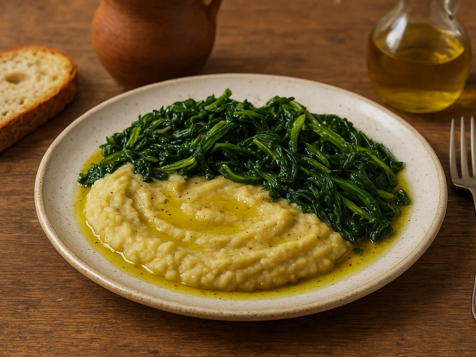 Fave e Cicoria Pugliese – Saubohnenpüree mit Wildzichorie