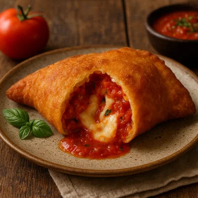 Panzerotto barese – frittierte Teigtaschen mit Tomate und Mozzarella