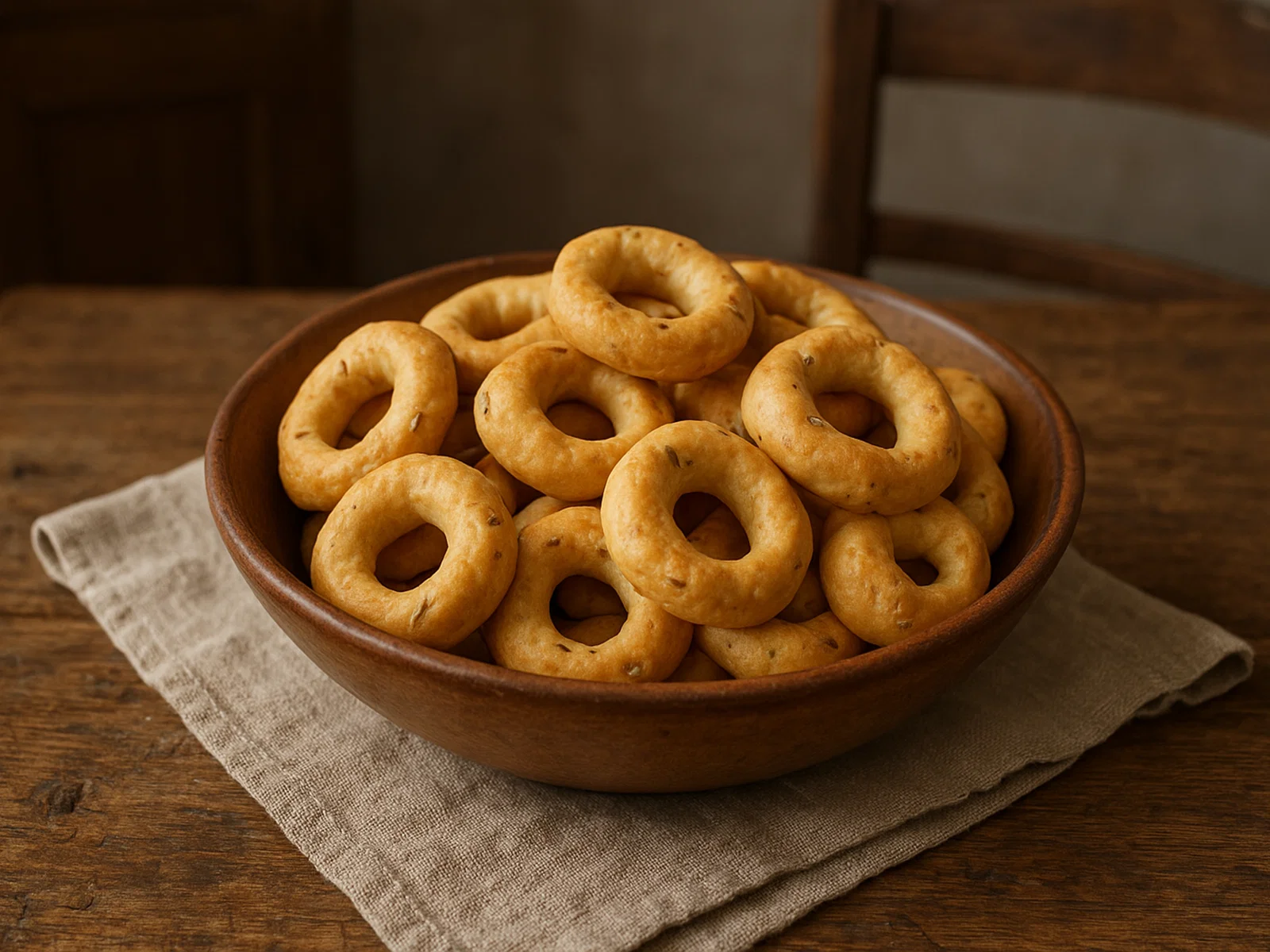 Taralli pugliesi (herzhafte Fenchel-Kringel)