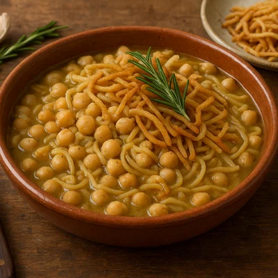 Ciceri e Tria – Kichererbsen mit teils frittierten Nudeln