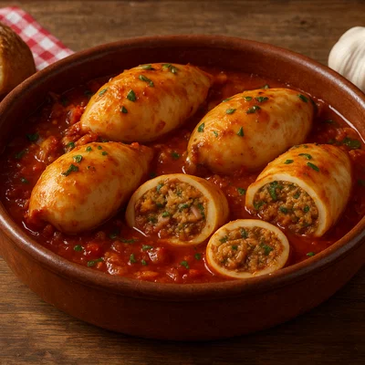 Seppie ripiene alla barese – Gefüllte Tintenfische nach Bari-Art
