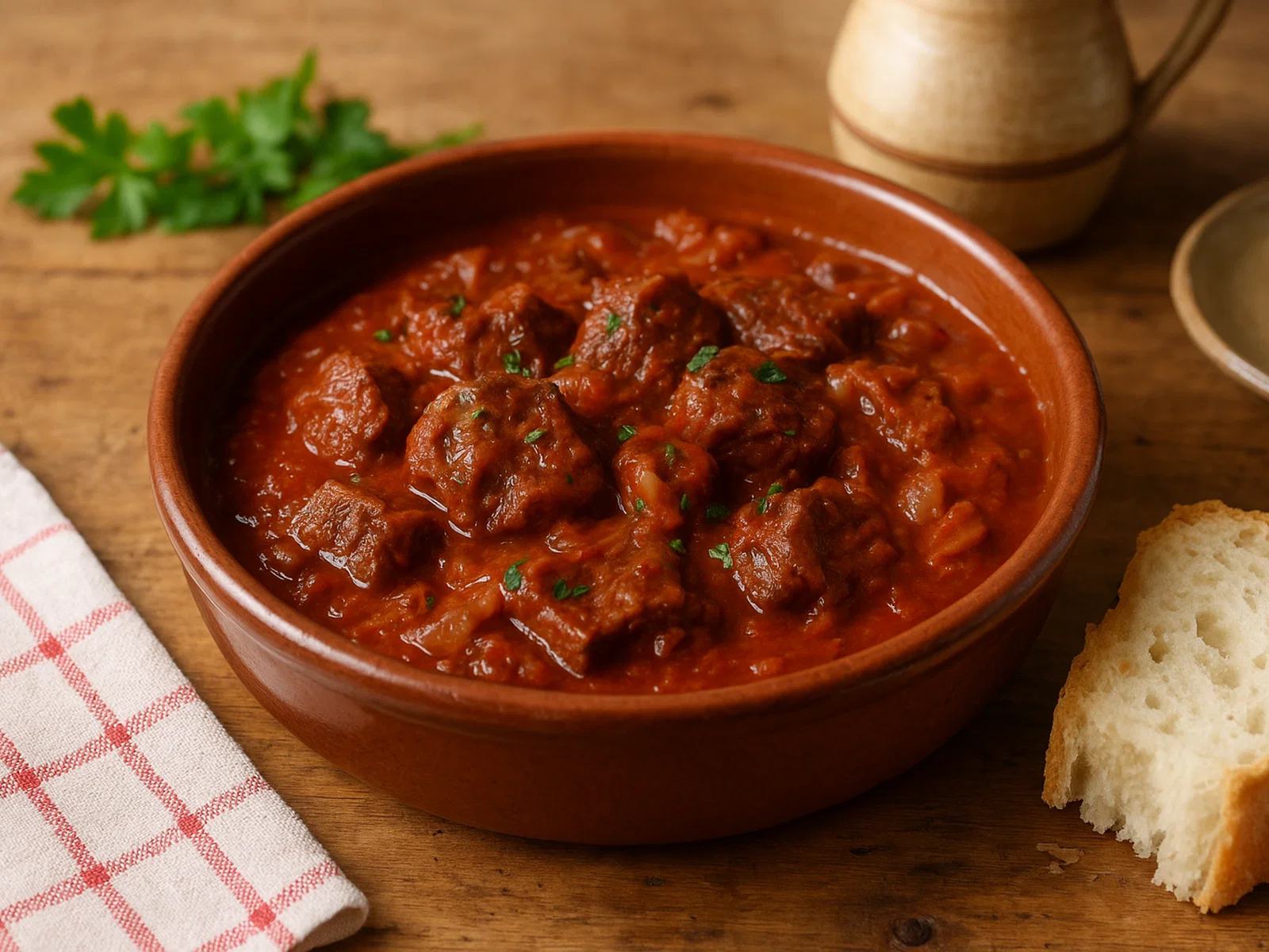 Carne di cavallo alla pugliese – geschmortes Pferdefleisch in Tomatensauce