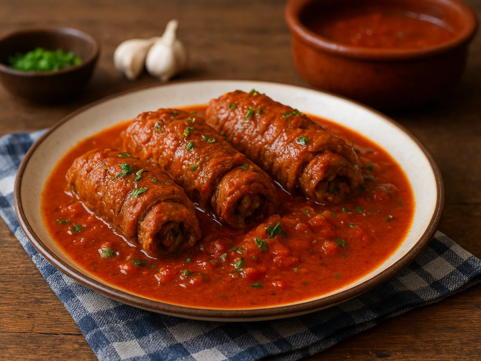 Braciole al sugo aus Apulien