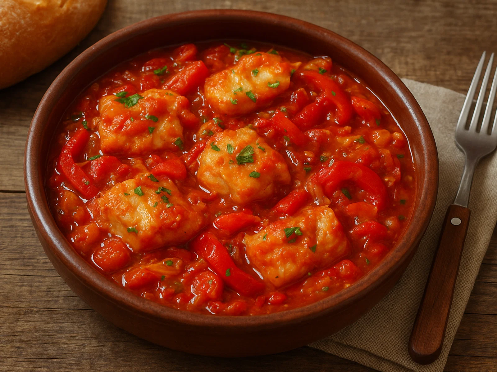Baccalà alla calabrese – Stockfisch mit Paprika und Tomaten