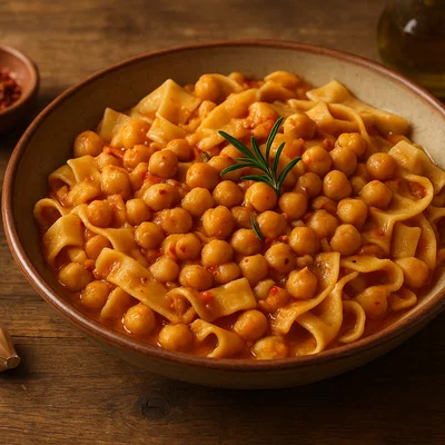 Lagane e Ceci Calabresi – Hausgemachte Bandnudeln mit Kichererbsen