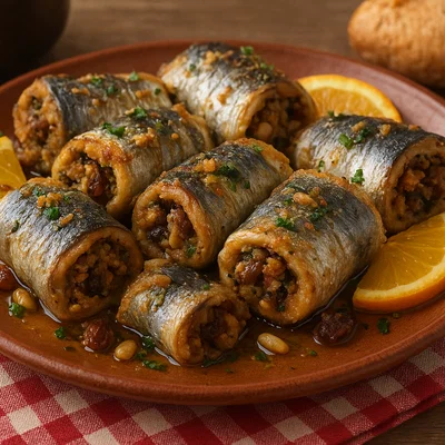 Sarde a Beccafico – Gefüllte, gerollte Sardinen auf sizilianische Art