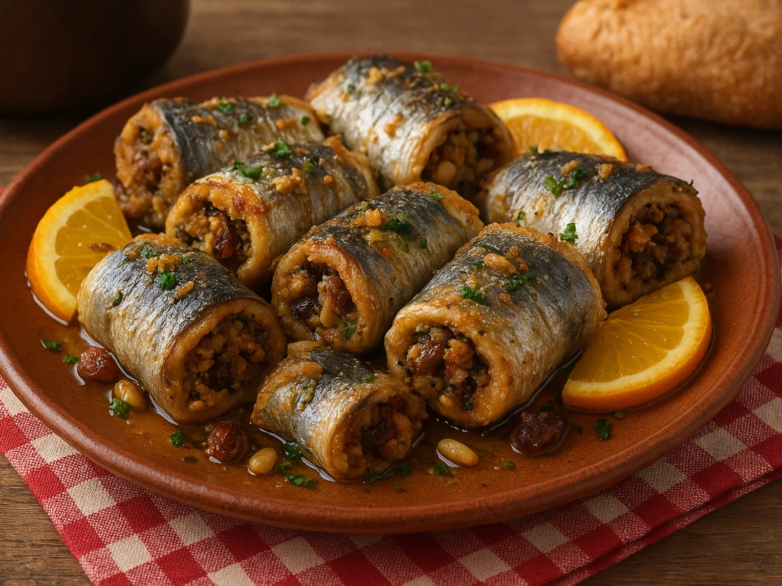 Sarde a Beccafico – Gefüllte, gerollte Sardinen auf sizilianische Art
