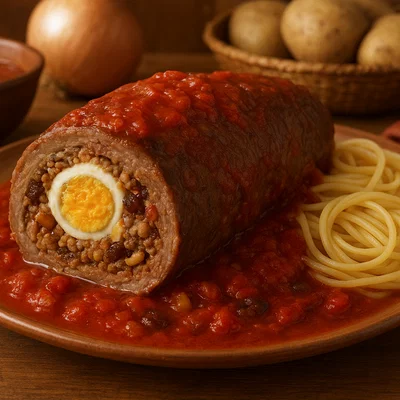 Braciolone Siciliano – große gefüllte Rinderroulade