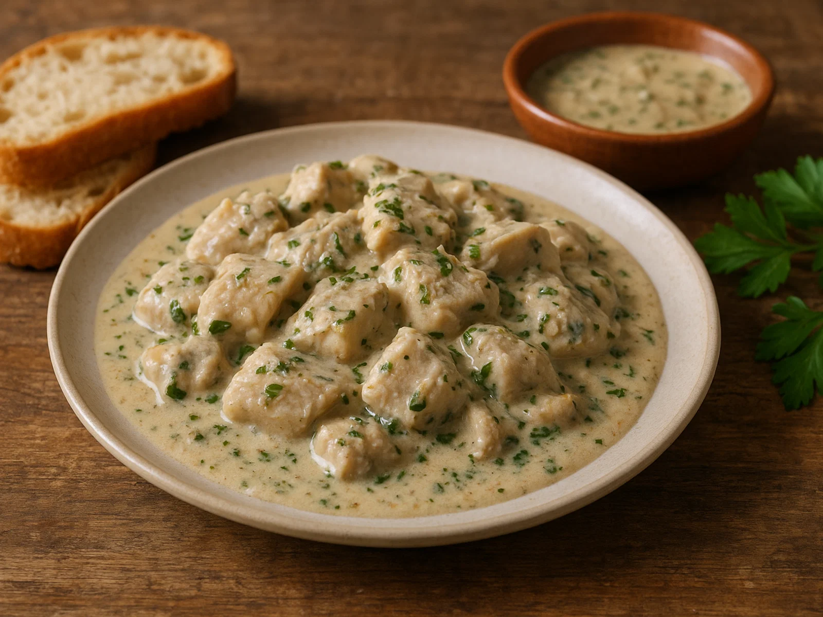 Burrida sarda mit Katzenhai in Walnuss-Essig-Sauce