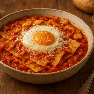 Pane frattau – sardische Brotspeise mit Tomate, Ei und Pecorino