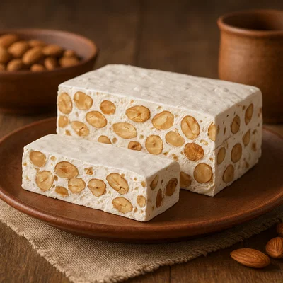 Torrone sardo bianco – Weißer Honig-Nougat