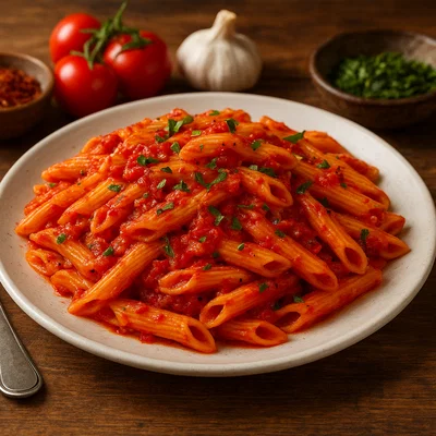 Pasta all’arrabbiata – scharfe Tomaten-Chili-Pasta