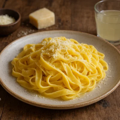 Tagliatelle al burro mit Parmesan