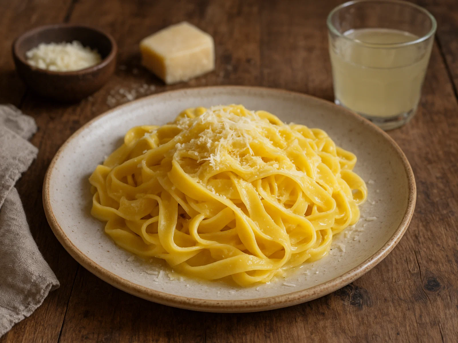 Tagliatelle al burro mit Parmesan