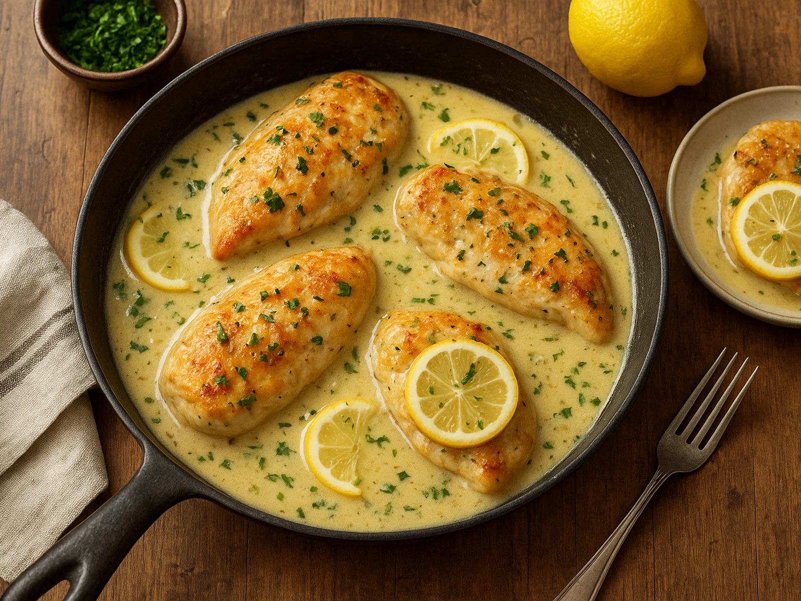 Pollo al limone – Hähnchen in Zitronensauce