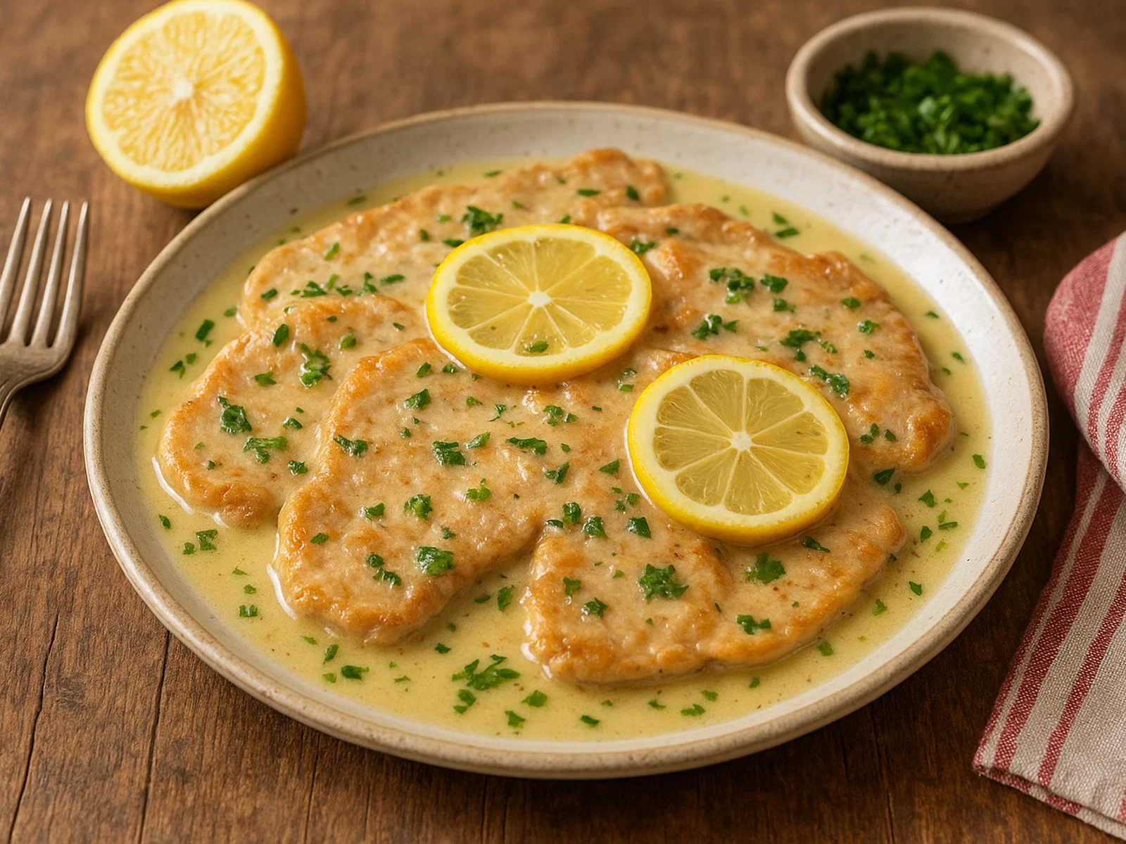 Scaloppine al limone – Kalbsschnitzelchen in Zitronensauce