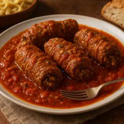 Braciole al sugo – gefüllte Fleischröllchen in Tomatensauce