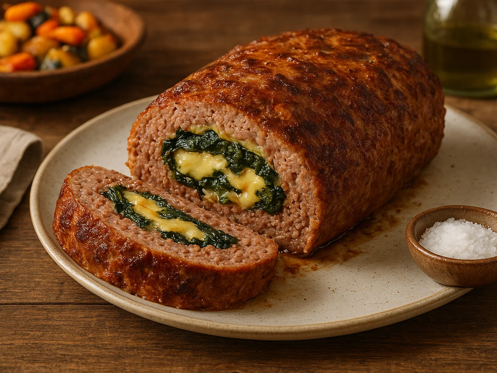 Italienischer Polpettone (gefüllter Hackbraten)