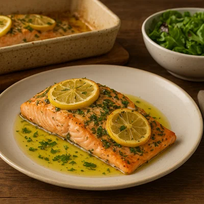 Salmone al forno – Ofenlachs mit Zitrone und Kräutern