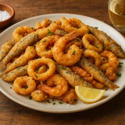 Fritto misto di pesce – gemischte frittierte Meeresfrüchte