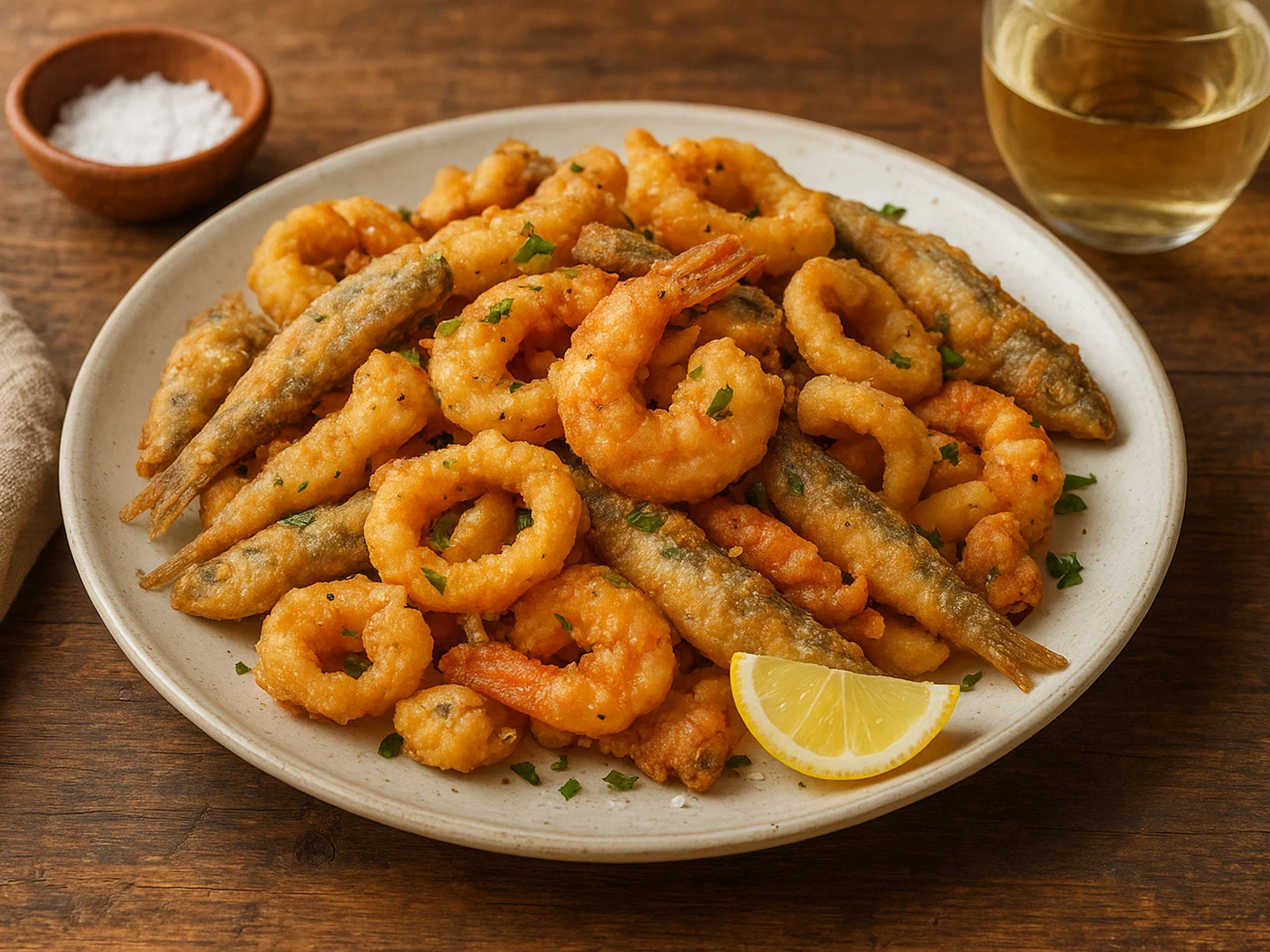 Fritto misto di pesce – gemischte frittierte Meeresfrüchte
