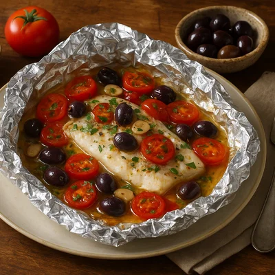 Pesce al cartoccio – im Ofen gedünsteter Fisch in der Folie