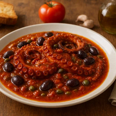 Polpo alla Luciana – Oktopus in Tomaten-Knoblauch-Sauce