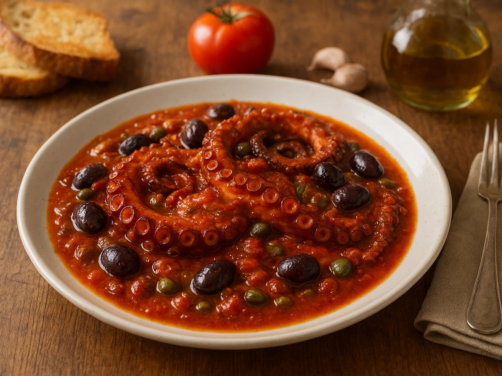 Polpo alla Luciana – Oktopus in Tomaten-Knoblauch-Sauce