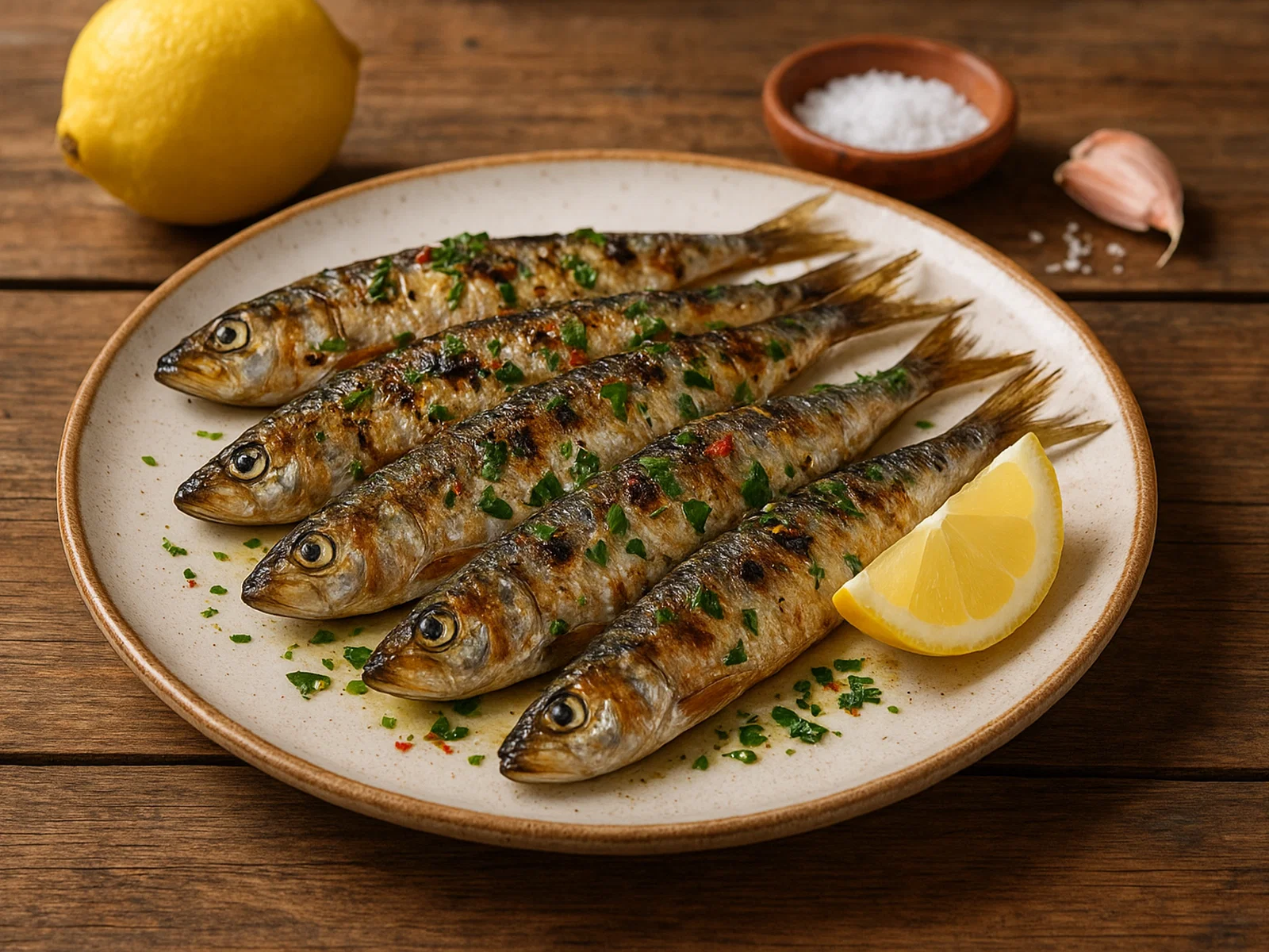 Sarde grigliate – Gegrillte Sardinen