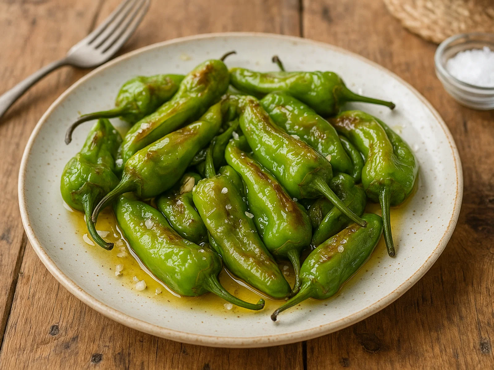 Friggitelli – milde grüne Bratpaprika aus der Pfanne
