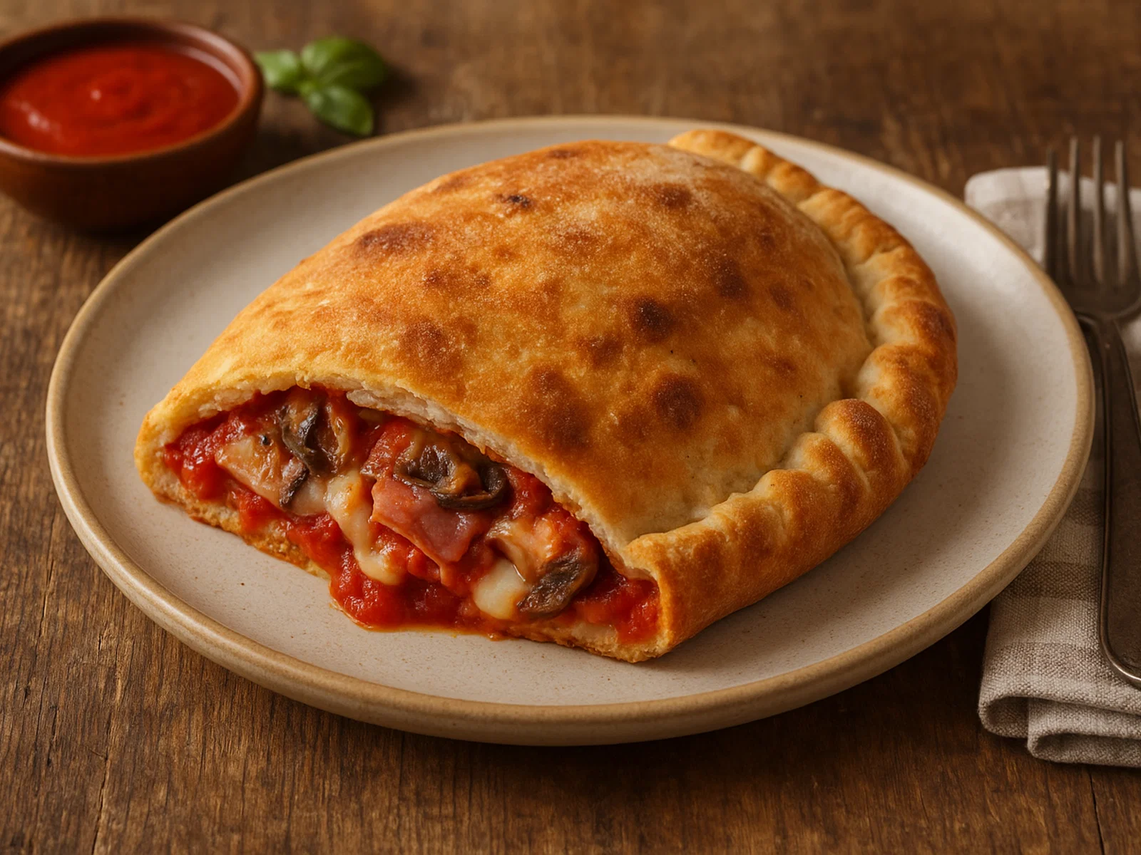 Calzone al forno – gefüllte Ofenpizza