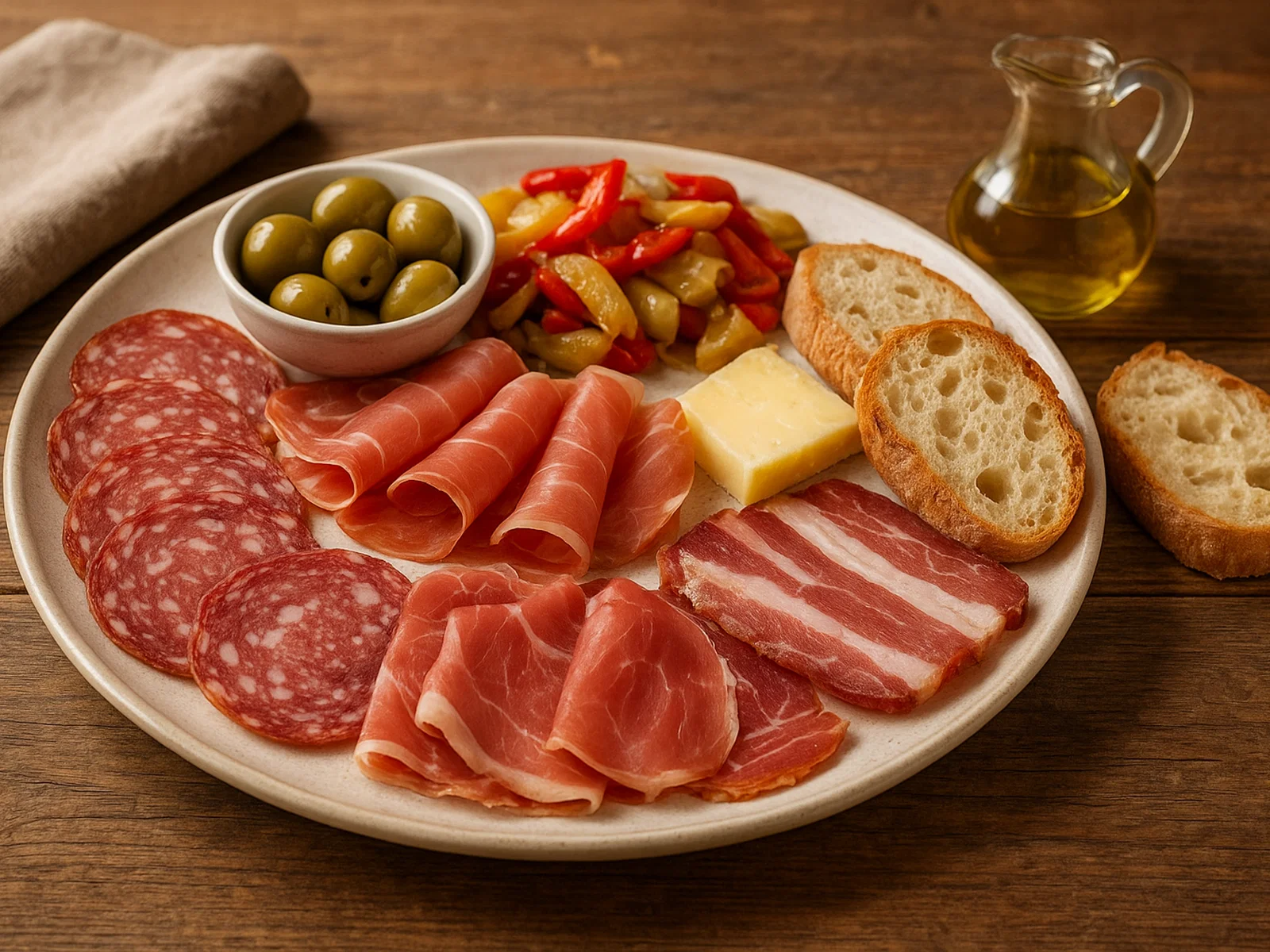 Antipasto di salumi – italienische Vorspeisenplatte mit Aufschnitt