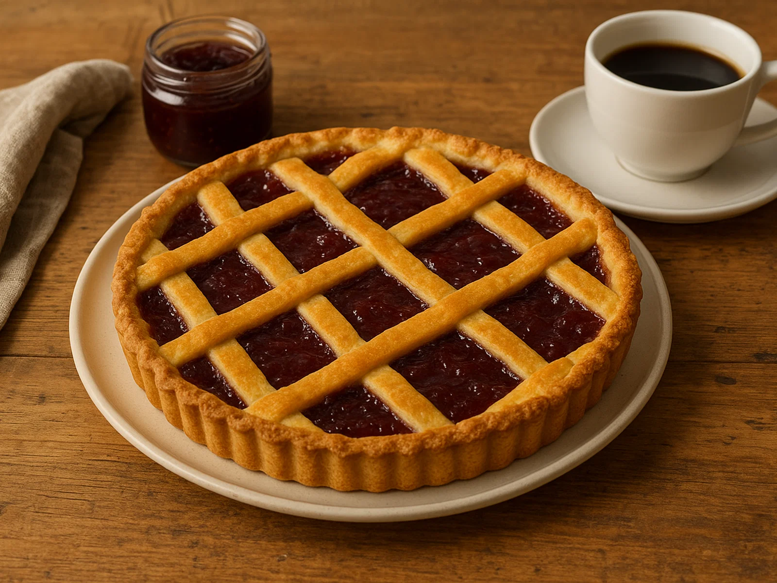 Crostata di Marmellata (Italienische Mürbeteigtarte mit Marmelade)