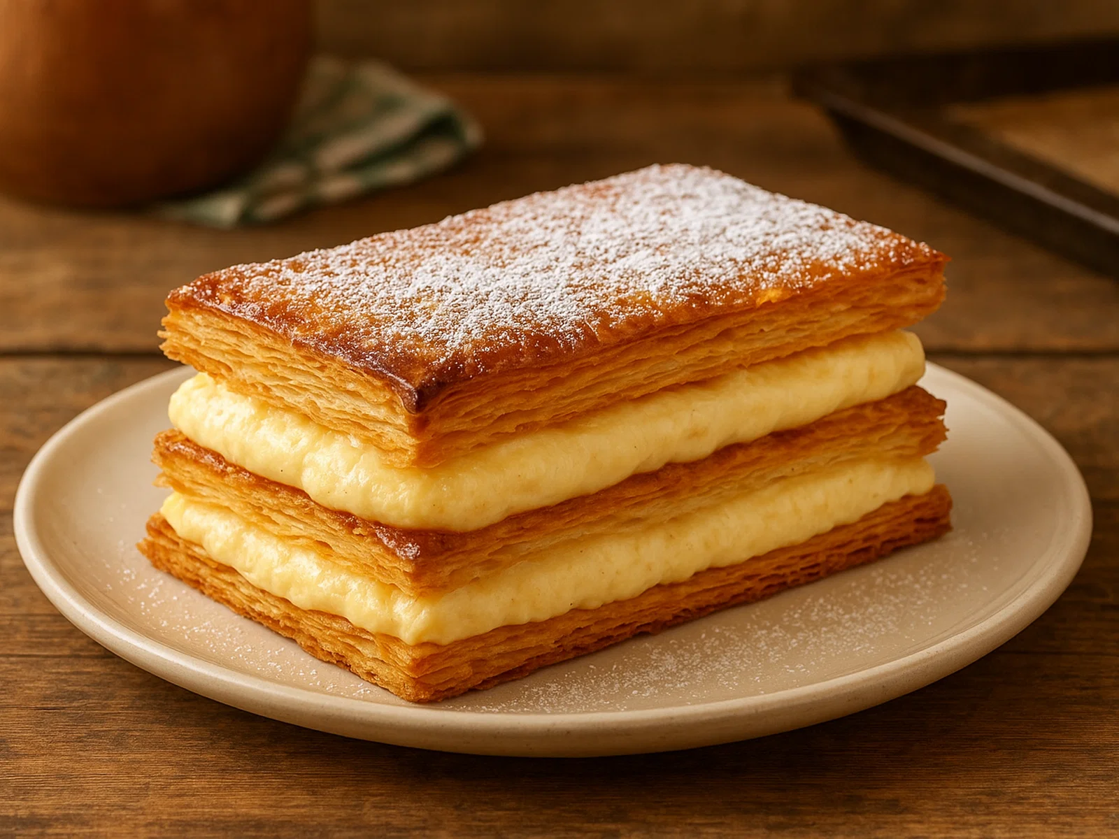 Millefoglie – Italienische Blätterteigschnitte mit Vanillecreme