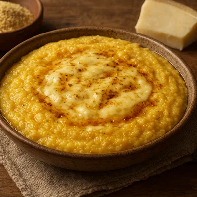 Polenta grassa mit Fontina und Butter