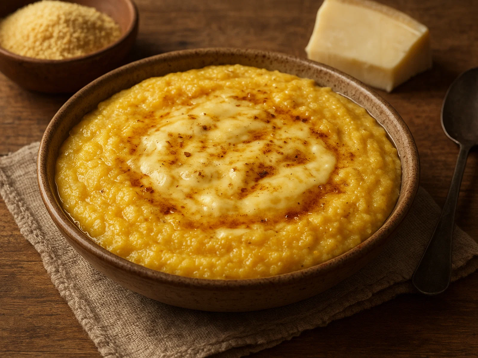 Polenta grassa mit Fontina und Butter