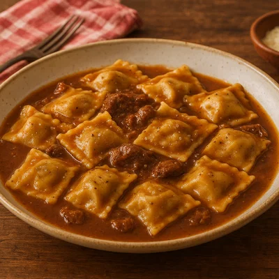 Agnolotti al sugo d’arrosto