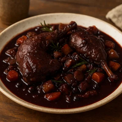 Lepre in civet – Hase in Rotwein-Blut-Sauce
