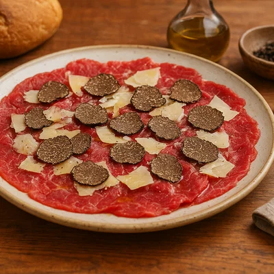 Carne all’albese – Piemonteser Rindercarpaccio mit Trüffel und Parmesan