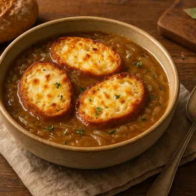 Zuppa di cipolle piemontese – piemontesische Zwiebelsuppe