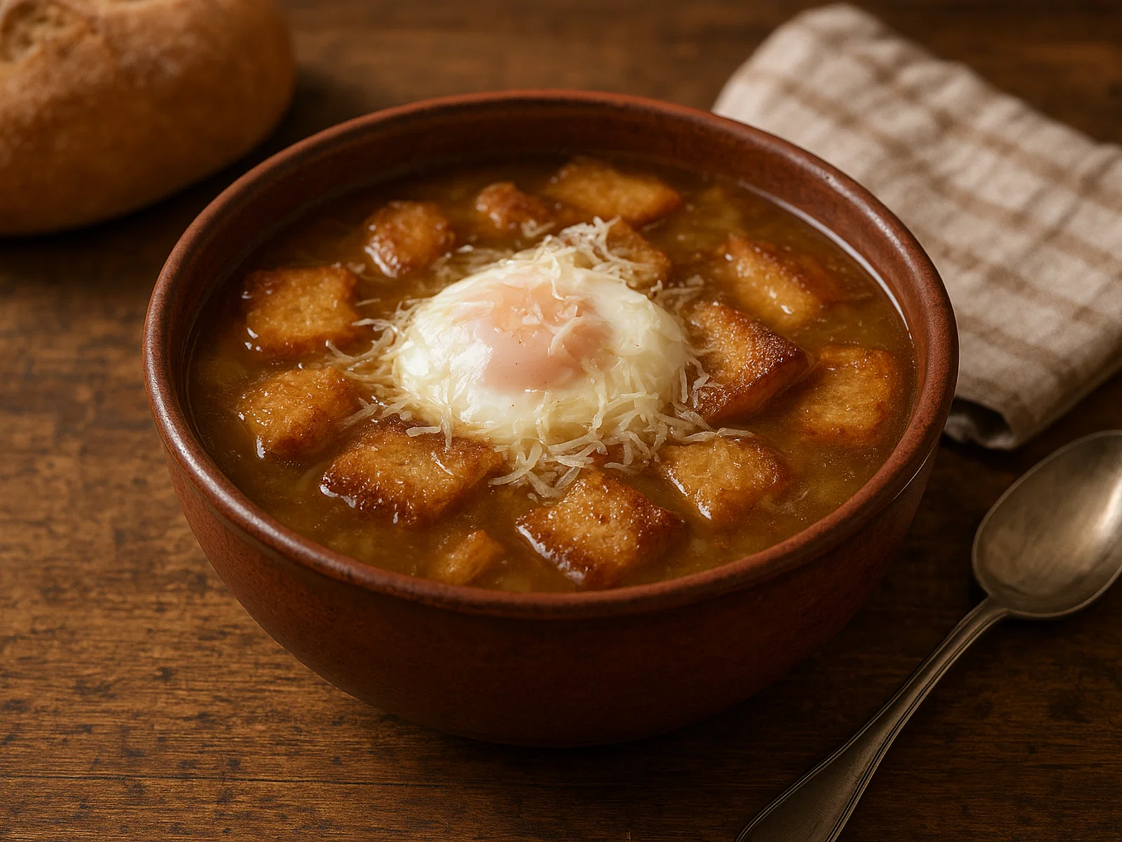 Zuppa Pavese – Lombardische Brotsuppe mit pochiertem Ei