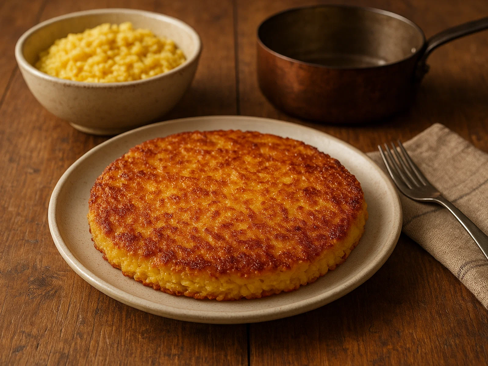 Riso al salto – knusprig gebratenes Risotto