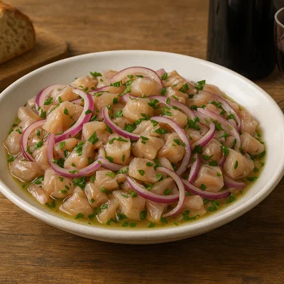 Nervetti in Insalata – Salat aus Kalbsknorpeln und Zwiebeln