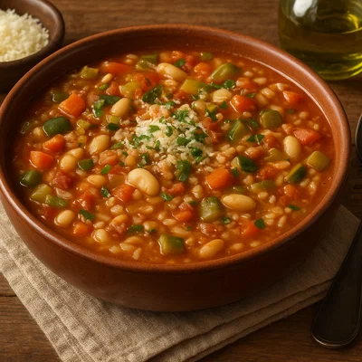 Minestrone lombardo mit Reis