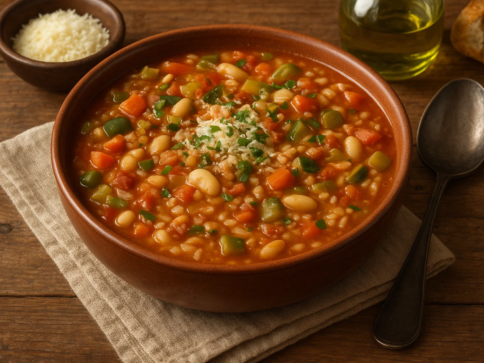 Minestrone lombardo mit Reis