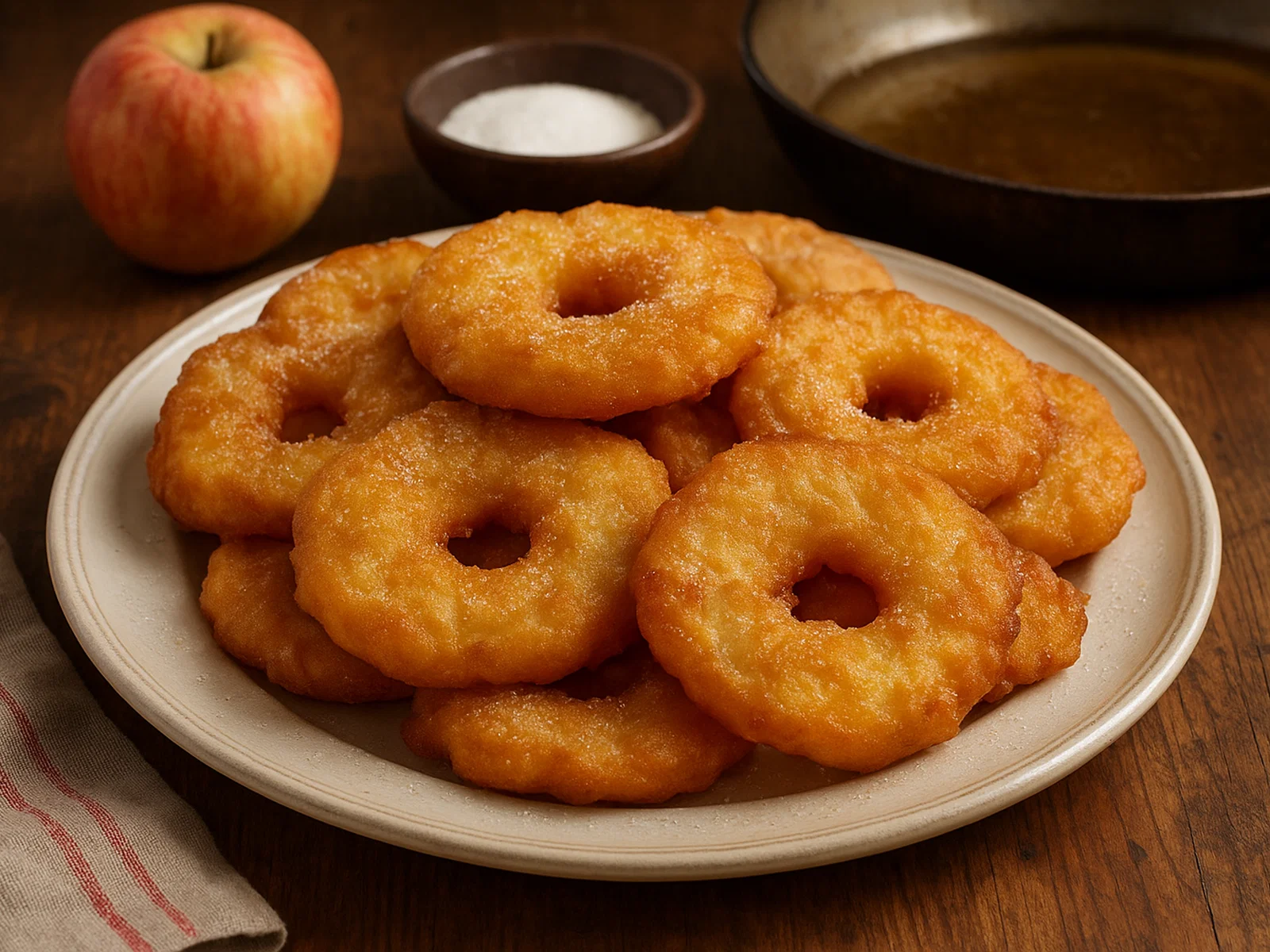 Frittelle di mele lombarde (Lombardische Apfelkrapfen)
