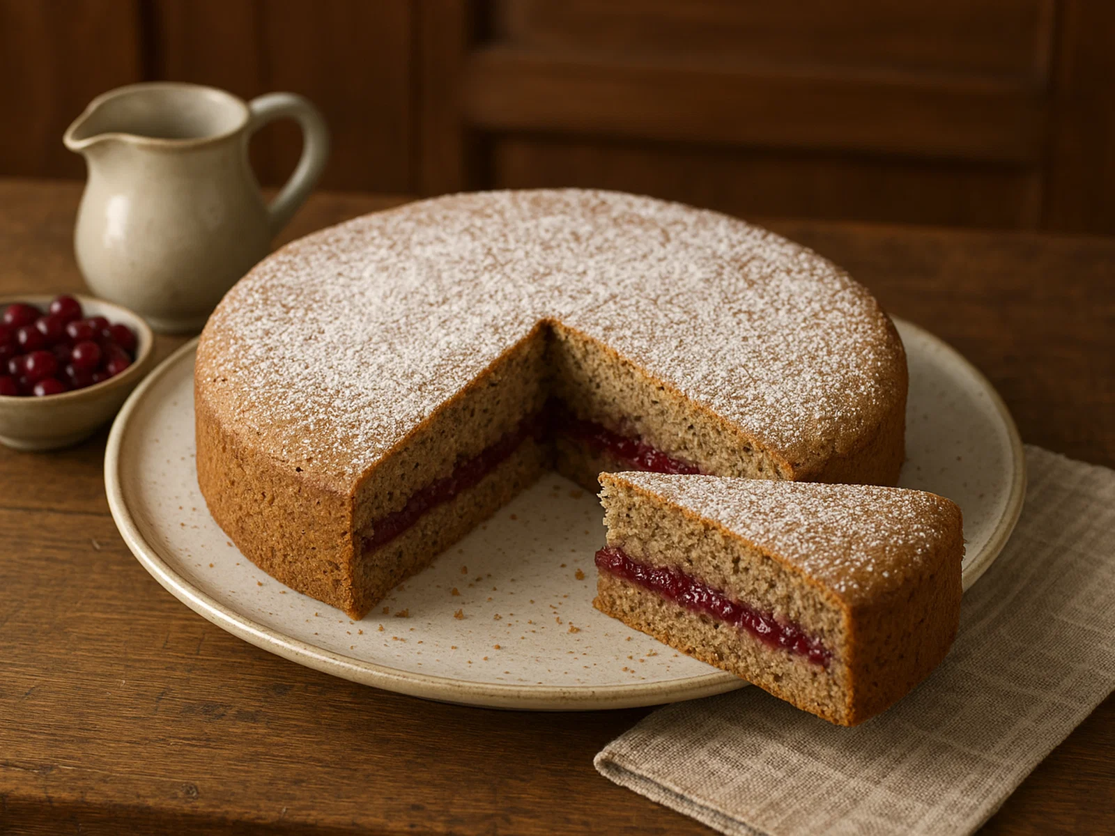 Torta di grano saraceno (Südtiroler Buchweizentorte mit Preiselbeeren)